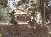 鬱蒼とした森の中に佇む「八坂神社」